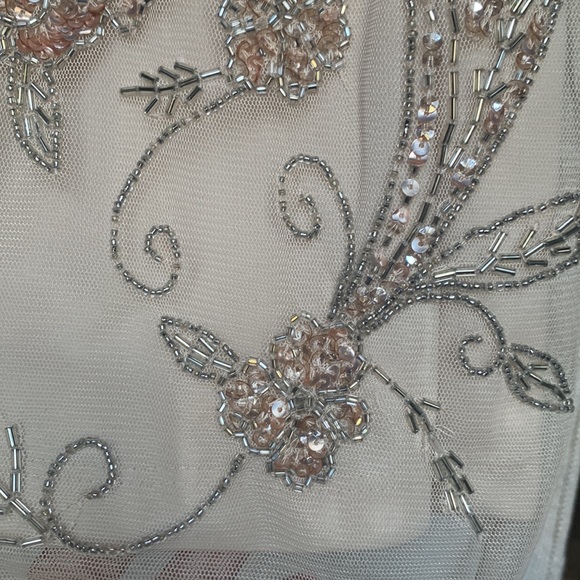 NWT Aidan Mattox Slit-Sleeve Beaded Blouson Dress size 4 - Picture 8 of 8